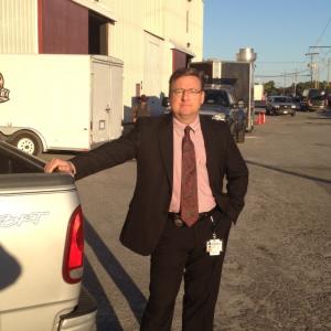 Patt Noday as Detective Decker ABCs Secrets and Lies TV Series filming on the Screen Gems Studios lot in Wilmington NC