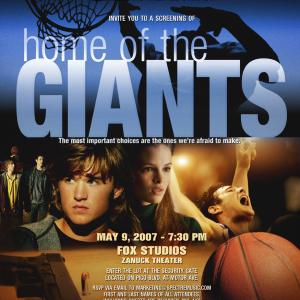 HOME OF THE GIANTS Patt Noday a privatescreening poster for Home of the Giants costarring Haley Joel Osment Danielle Panabaker Ryan Merriman Patt Noday and more!