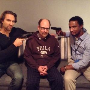 Elvis Nolasco On Da Set Of Suddenly With Actors Terry Kinney Oz And Lukas Hassel
