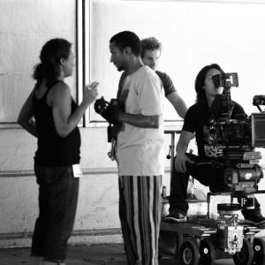 Elvis Nolasco With Director A.Sayeeda Clarke On Set Of 