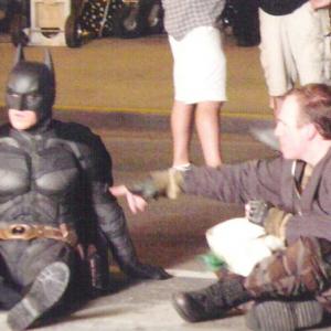 Joker Clown on The Dark Knight with Christian Bale