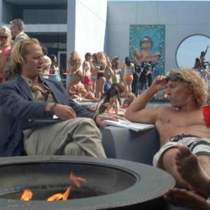Still of Matthew McConaughey and Jeffrey Nordling in Surfer Dude 2008
