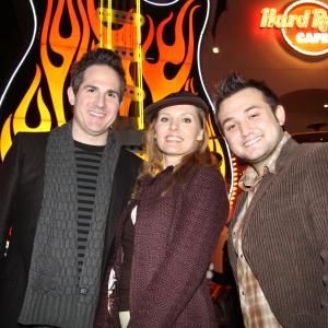 Robert Dourisbourne, Katherine Norland and Director Francis De La Torre, of the Memory Lane music video for the band Petree at the video debut at Universal City Walk 2010
