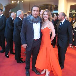 Nailea Norvind and Alejandro González Iñárritu - Venice Film Festival 2007