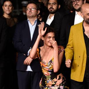 Gaspar Noé and Aomi Muyock at event of Love (2015)