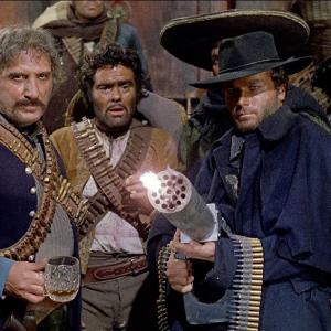 Still of Simón Arriaga, José Bódalo, Loredana Nusciak and Franco Nero in Django (1966)