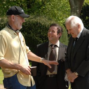 Frank Oz, Andy Nyman & Peter Vaughn on the set of 'Death at a Funeral'.