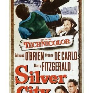 Yvonne De Carlo Barry Fitzgerald and Edmond OBrien in Silver City 1951