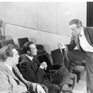 Still of Humphrey Bogart Edmond OBrien and Warren Stevens in The Barefoot Contessa 1954