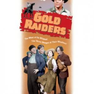 Moe Howard, Larry Fine, George O'Brien and Sheila Ryan in Gold Raiders (1951)