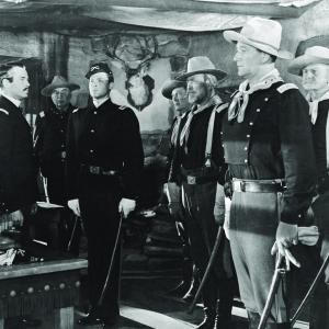 Still of Henry Fonda, John Wayne, John Agar and George O'Brien in Fort Apache (1948)