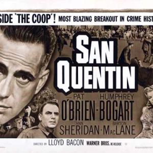 Humphrey Bogart Pat OBrien and Ann Sheridan in San Quentin 1937