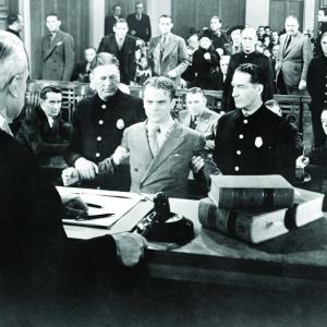 Still of James Cagney Frank OConnor Victor Jory and Charles Trowbridge in Each Dawn I Die 1939