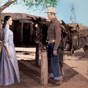 Still of James Stewart and Cathy ODonnell in The Man from Laramie 1955
