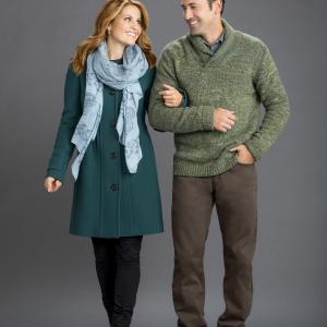 Still of Candace Cameron Bure and David ODonnell in Christmas Under Wraps 2014
