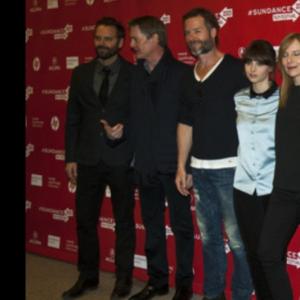 Composer Dustin O'Halloran with actors Kyle Maclachlan, Guy Pearce, Felicity Jones and Amy Ryan at the 2013 Sundance Film Festival.