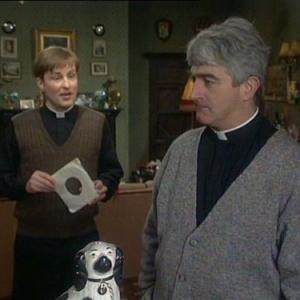 Still of Dermot Morgan and Ardal OHanlon in Father Ted 1995