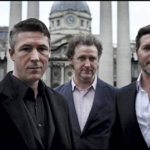 Aidan Gillen Risteard Cooper and Peter OMeara promote RTE drama series Charlie