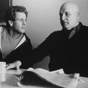 Still of Ryan O'Neal and Lawrence Tierney in Tough Guys Don't Dance (1987)