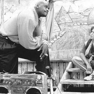 Still of Francis Capra and Shaquille ONeal in Kazaam 1996
