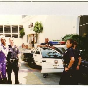 The Geeks  Elsa OToole as Lady Henrietta with LAPD extras Hollywood shoot