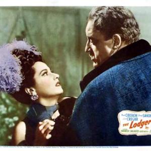 Laird Cregar and Merle Oberon in The Lodger 1944