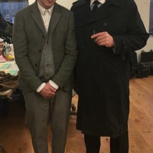 Jack Diamond as Mr X with fellow actor Christopher Piccione Cork Man set