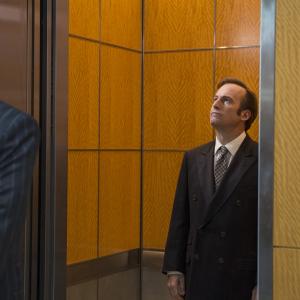 Still of Patrick Fabian and Bob Odenkirk in Better Call Saul (2015)