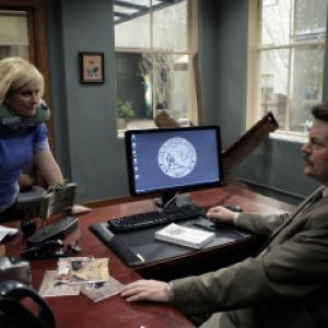 Still of Nick Offerman and Amy Poehler in Parks and Recreation 2009