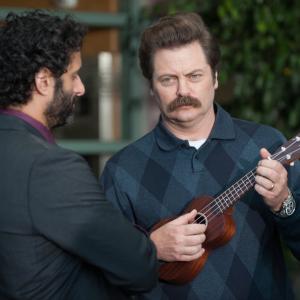 Still of Nick Offerman and Jason Mantzoukas in Parks and Recreation (2009)