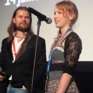 Enni Ojutkangas and Joonas Makkonen at Bunny the Killer Thing's North American premiere in Fantasia International Film Festival, Montreal 2015