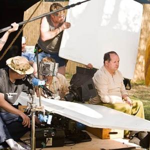 Obert shooting award winning featureThe Jackal starring Kashmira Shah at right in Yogi makeup by Romaire Stonelocke Pictures dir Atoori 2013