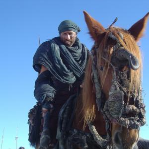 10000 BC riding Felix the horse that starred under Tom Cruise on The Last Samurai