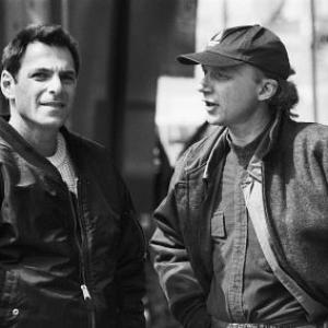 Ken Olin and director Paul Haggis on the set of EZ Streets