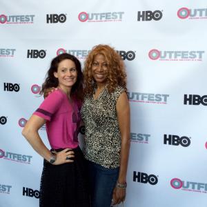 Jessica Lancaster and Gwendolyn Oliver at the Spare Parts Premiere at the Outfest Film Festival.