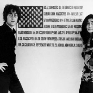 Still of John Lennon and Yoko Ono in The U.S. vs. John Lennon (2006)