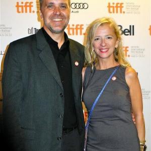 Michael Oosterom and his wife actress Zachary Barton at the premiere of 