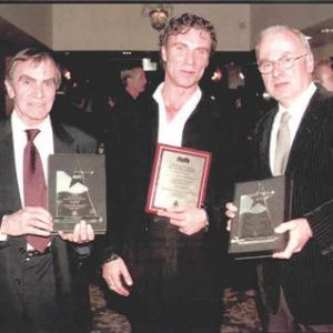 Special effect artist Carlo Rambaldi left and director of photography Dante Spinotti right with Mario at the 2nd Annual Los Angeles Italian Film Awards 2000
