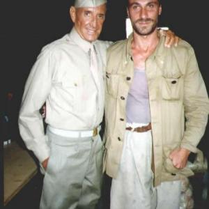 Mario Opinato with Roy Scheider in 'Texas 46' (aka 'The Good War' in USA) directed by Giorgio Serafini - 2002