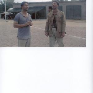 Mario Opinato with director Giorgio Serafini in 'Texas 46' (aka 'The Good War' in USA) - 2002