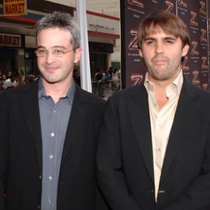 Alex Kurtzman and Roberto Orci at event of The Legend of Zorro 2005