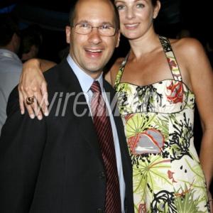 Mark Ordesky and his wife Rachel OConnell at Cannes Film Festival - New Line 40th Anniversary 'Golden Compass' Party in Cannes, France (2007)