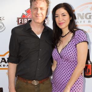 Earle Monroe and Arianna Ortiz at the LA Beer premiere