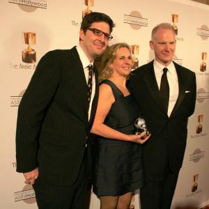 Melissa Cobb, Mark Osborne and John Stevenson at event of Kung Fu Panda (2008)