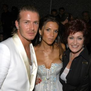 David Beckham Victoria Beckham and Sharon Osbourne