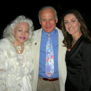 Buzz Aldrin and Mrs Aldrin and Mirelly Taylor