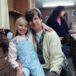 Jennifer Banko (young Tina Shepard ) and John Otrin (John Shepard) on location; Moblie, Alabama: Friday the 13th,VII, The New Blood. Paramount Pictures (USA)