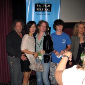 Betty Ouyang with costars Oscar Winner Melissa Leo The Fighter Mark Boone Jr Sons of Anarchy Charlie McDermott ABCs The Middle and Oscar Nominee Courtney Hunt director and writer of Frozen Riverat the LOS ANGELES FILM FESTIVAL