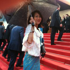 Actress Betty Ouyang arrives at the World Premiere of David Cronenbergs feature COSMOPOLIS In Competition at Theatre Lumiere Cannes Film Festival 2012