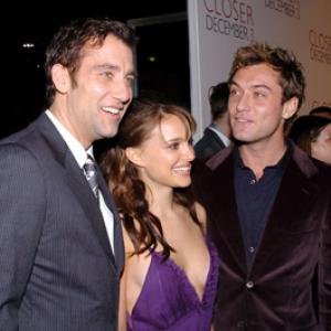 Jude Law Natalie Portman and Clive Owen at event of Closer 2004